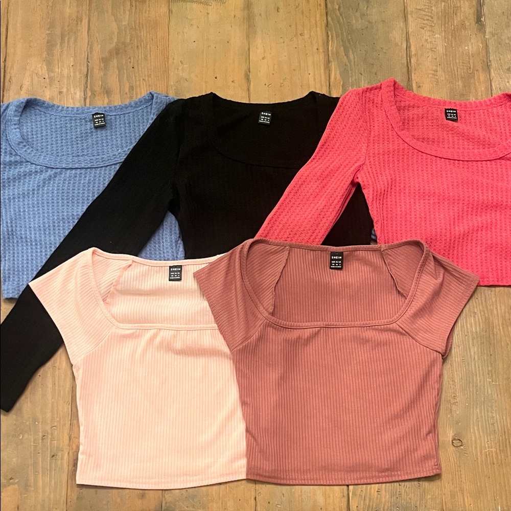 Shien Bundle of 5 - (3 Long sleeve, top row) (2 short sleeve, bottom row)